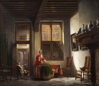 KS 062
<br/>
Oudhollands binnenhuis
<br/>
<em>Hansen, Lambertus Johannes (1803-1859)</em>